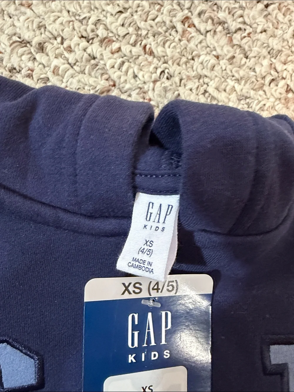 GAP Navy Blue Full-Zip Hoodie with Logo